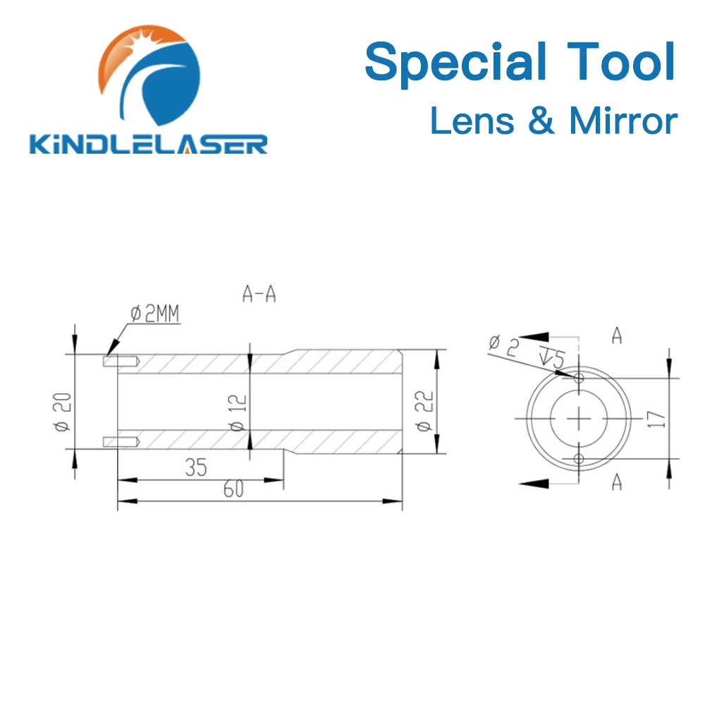 KINDLELASER Tool for Removing and Installing Lens Tube Lock Nut and Reflector Mirror Fixing Nut for K40 series Laser Head