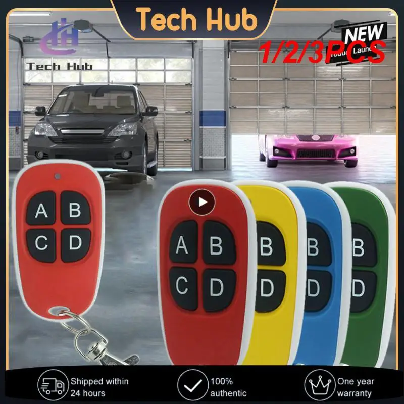 

1/2/3PCS Garage Door Remote Control 433MHz 4 Keys Copy Universal Remote Control Cloning electric gate Remote Controller