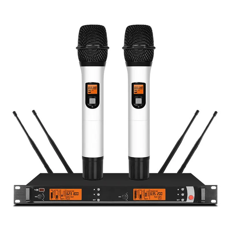 

High Quality White Handheld Dual Channel SKM9000 Digital Wireless Microphones System SKM 9000 Limited Edition