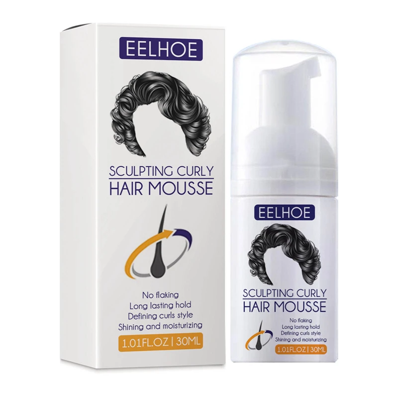 30ml New Hair Curl Mousse Natural Curl Sculpting Hair Bounce Cream For