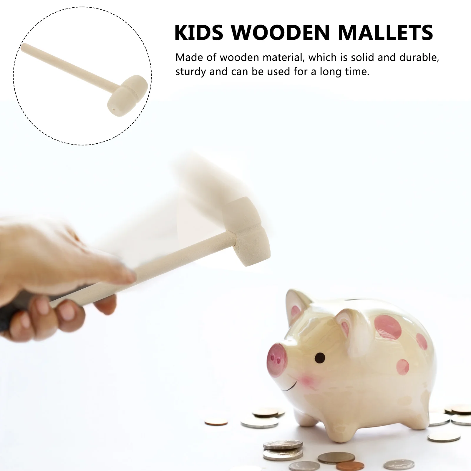 Wooden Hammer 36 Pcs Chocolate Hammer Wooden Mallet Chocolate Craft Toys Wood Mini Mallet Childrens Toys mini hammer woodworking tool wood gavel