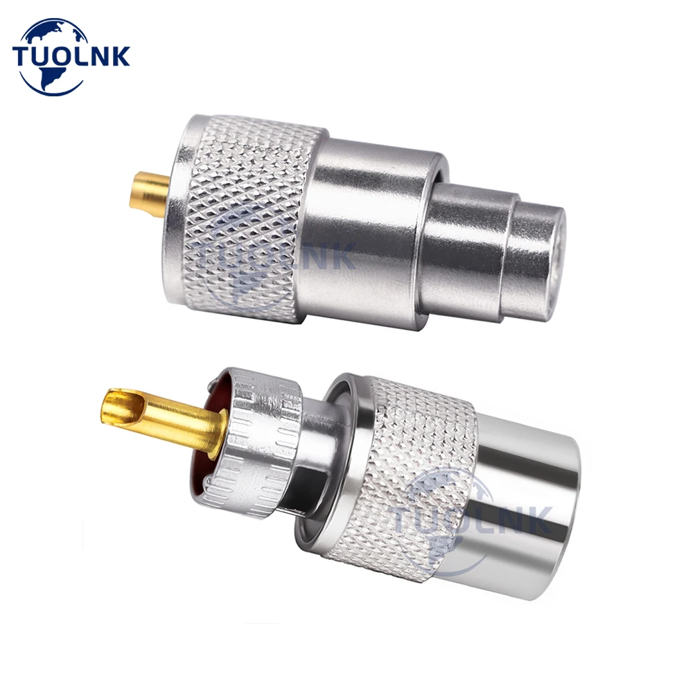 Conector de Solda Macho Pl259 Conectores 50 Ohm pl 259 Uhf Baixa Perda para Lmr400 Rg8 Cabo Coaxial