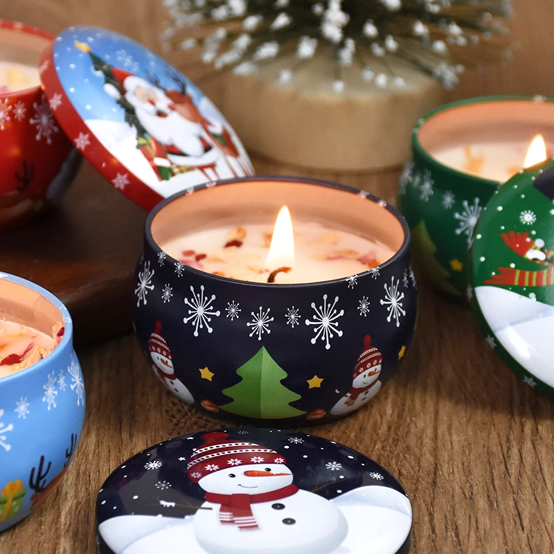Festive Aromatherapy Candle Jar - Holiday Scented Home Decor & Gifts