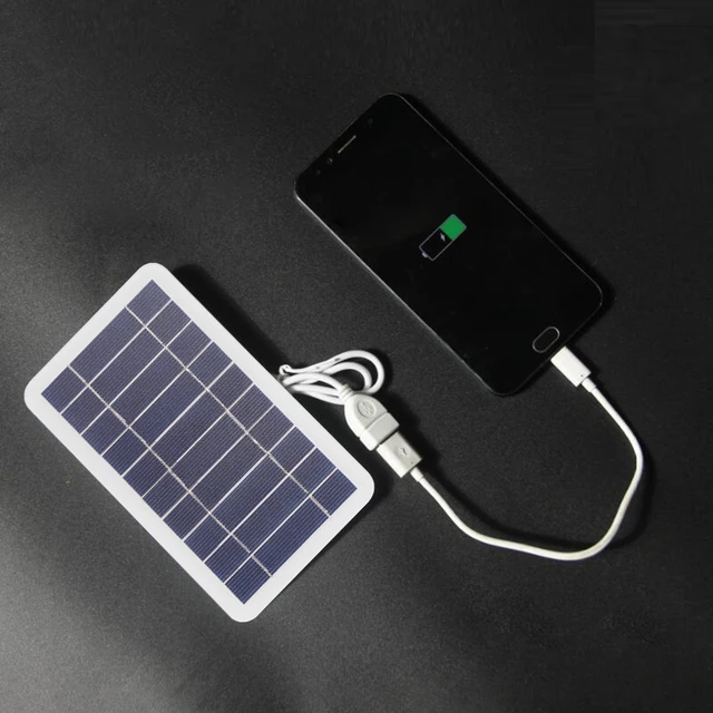USB Solar Charger Panel 5V 2W 400mA Portable Solar Panel Output USB Outdoor Portable Solar System for Cell Mobile Phone Chargers 2