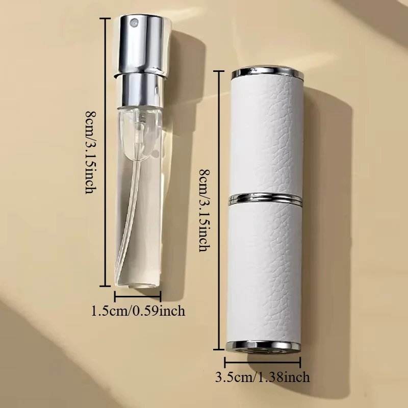 8ml Leather Perfume Atomizer Portable Liquid Cosmetics Containers Traveling Perfume Refillable Storage Bottle Empty Spray Bottle