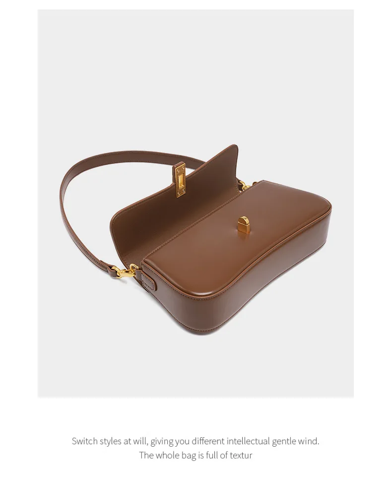 Women's Single Shoulder Crossbody Bag In Cowhide Leather_voghion.com