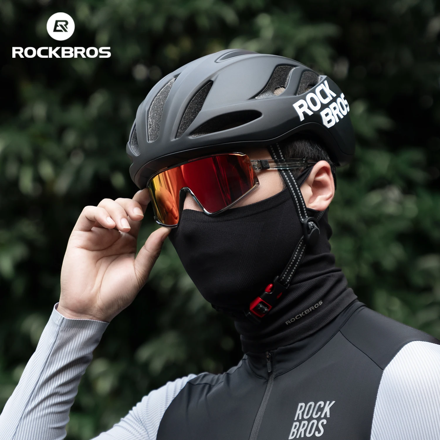 Cycling Masks Bandana Face Mask Balaclava ROCKBROS Warmer Outdoor Hiking Ice Silk Mask Comfortable Seamless Protection Scarf