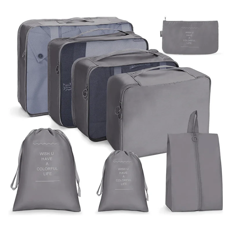 

8PCS Travel Storage Bags For Clothes Cabinet Wardrobe Organizer Bag Storage case Washable With Zipper Household Shoes Packing