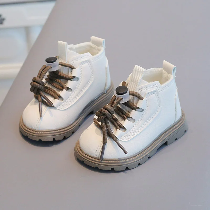 Neu Kinder Leder Jungen Schuhe Mode Baby Knöchel Schnee Stiefel Sport Turnschuhe Winter Schuh für Mädchen_voghion.com
