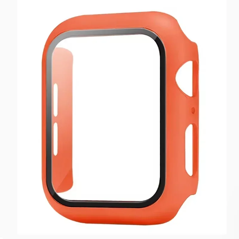 Glass+Case For Apple Watch 44mm 40mm 41mm 38MM 42mm 45mm 46mm Screen Protector Protective Cover Apple Watch 10 8 7 9 6 SE 5 4 3