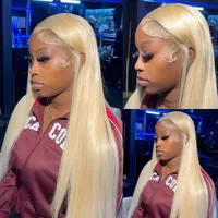 250 densité perruques de cheveux humains Blonde 613 perruques avant de dentelle 13x6 droite cheveux humains dentelle frontale perruque perruques de cheveux brésiliens pour les femmes 1