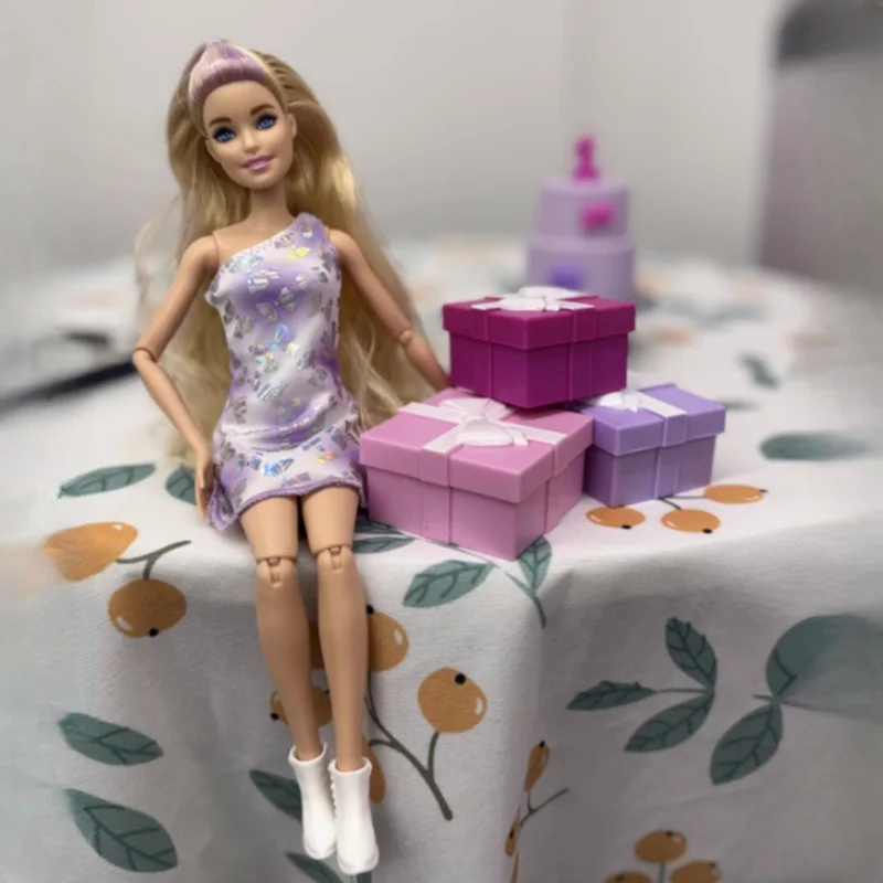 Pre sale Genuine Barbie Doll Birthday Party Series Toy Girl Dress