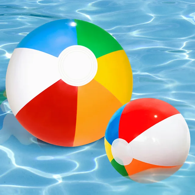 3 Pcs Inflatable Beach Ball Colorful Balloons Swimming Pool Party Water Game Beach Sports Ball Fun Toys for Kids 5