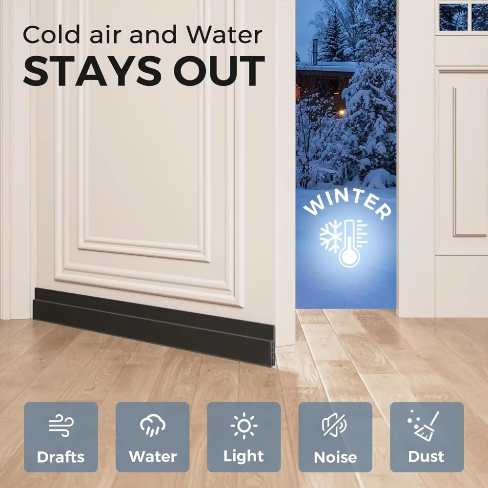 Universal Under Door Draft Stopper for Noise and Dust Insulation