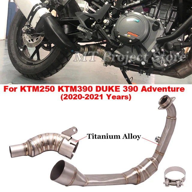 Motorcycle Exhaust Escape Moto Modify Titanium Alloy Front Link Pipe Slip On For KTM250 KTM390 DUKE 250 390 Adventure 2020 2021