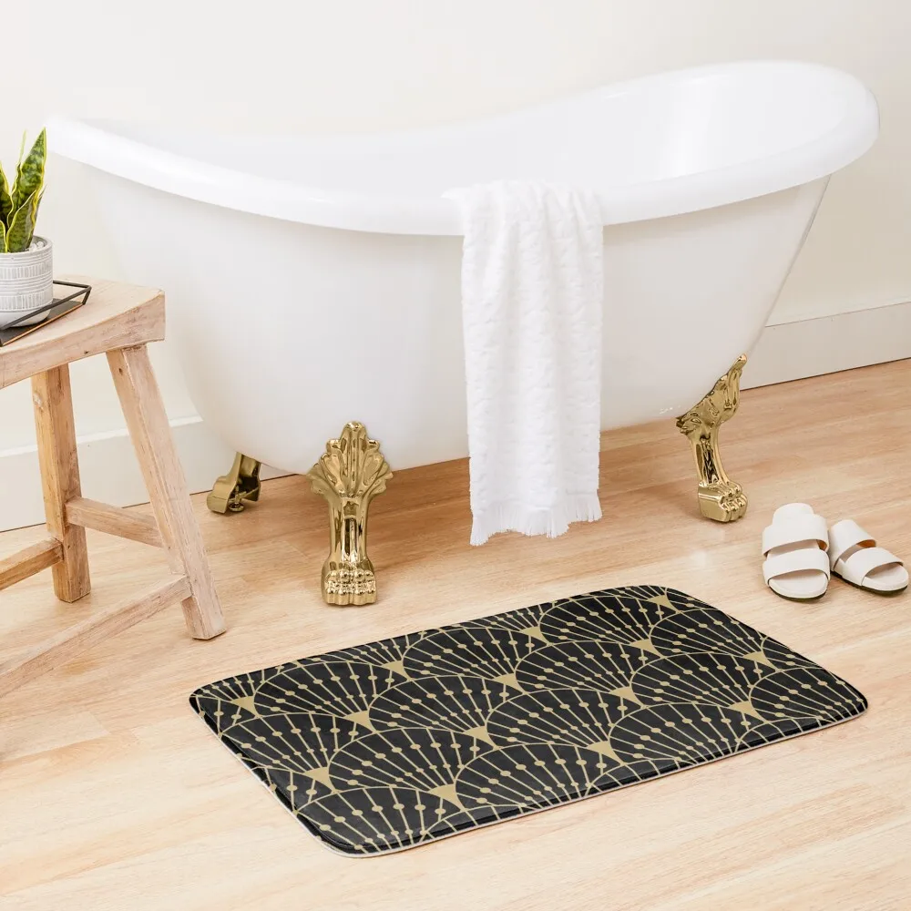 

Deco Scales (gold + black) Bath Mat Bathtub Carpet For Toilet Anti Slip Bath Stickers