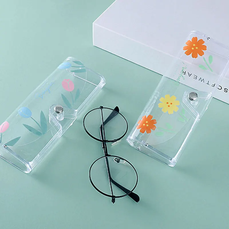 Cartoon Transparent Glasses Box Protection Cute Glasses Case Box