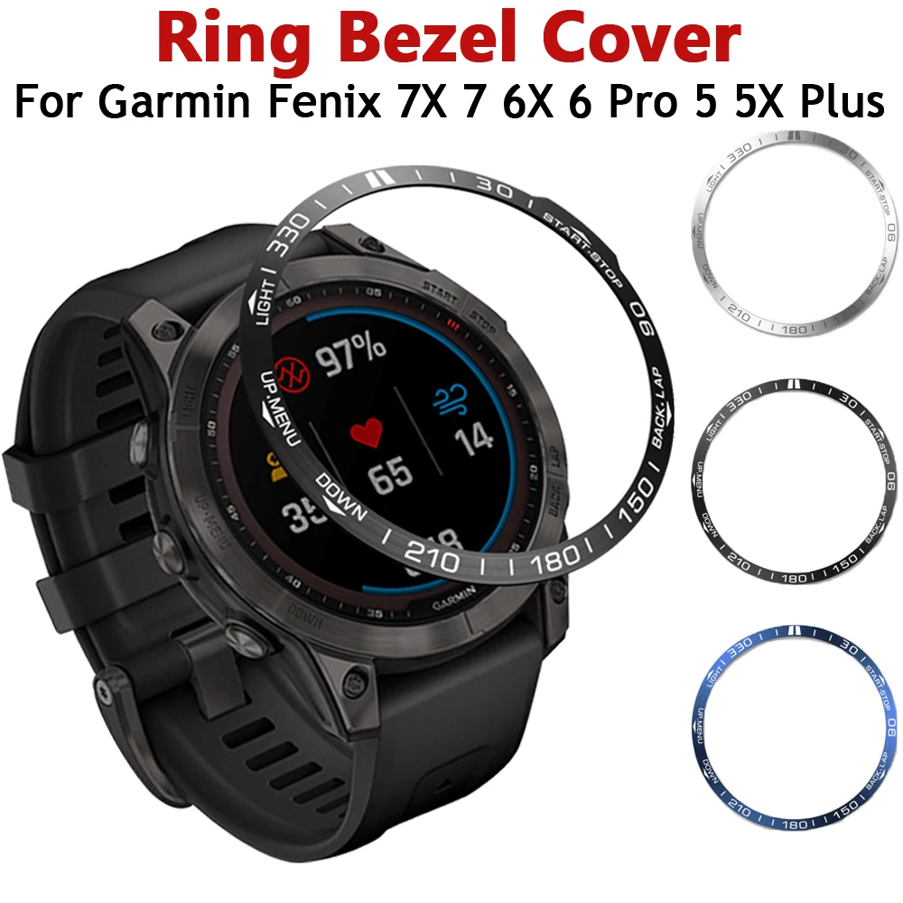 

Металлическое кольцо для Garmin Fenix 7 7X 6 6X Pro 5X 5 Plus, Бампер Из Нержавеющей Стали, защитные аксессуары для часов