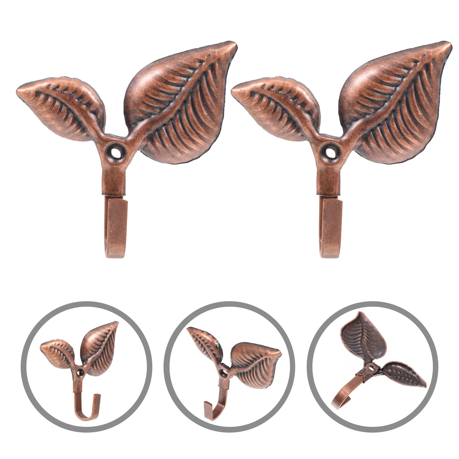 

Iron Hooks Metal Leaf Shape Wall Decoration Hook Wall Mount Coat Hooks Hat Hooks Single Prong Coat Hanger Bedroom
