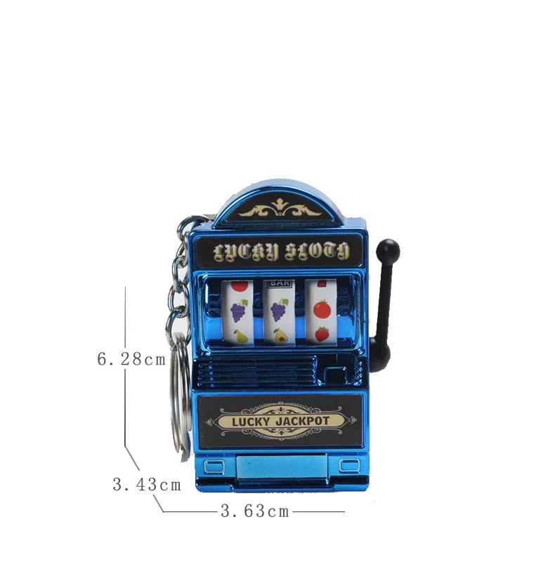 Portable Mini Fruit Slot Keychains Pendant Lucky Jackpot Retro Toy