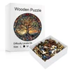 Wooden Puzzles for Adults, Tree of Life Puzzle Uniquely Irregular Animal Shaped Wooden Jigsaw Puzzles, Creative Gift for Kids 6