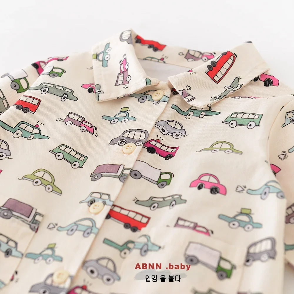 Autumn Baby Boy Car Print Jumpsuit