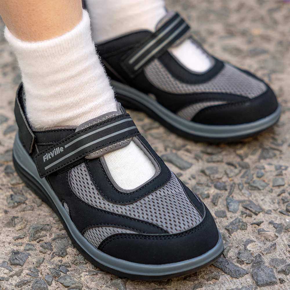 Fitville Women's Sandals Mary Jane Casual Shoes Widened Toe For Swollen Feet Lightweight Breathable Outdoor Elderly Shoes Sandal women sandals comfortable sandals