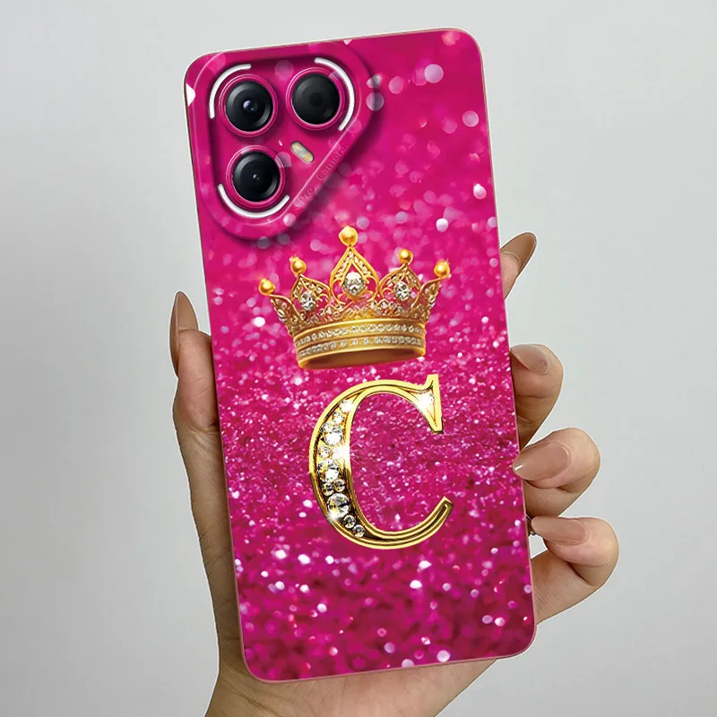 Luxury Crown Letter Silicone Soft Phone Case - Shockproof Back Cover