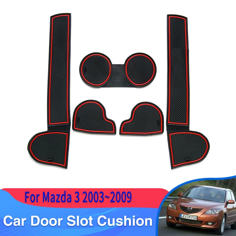 Car Door Groove Mat For Mazda 3 Bk 20032009 Auto Antislip Mats Rubber