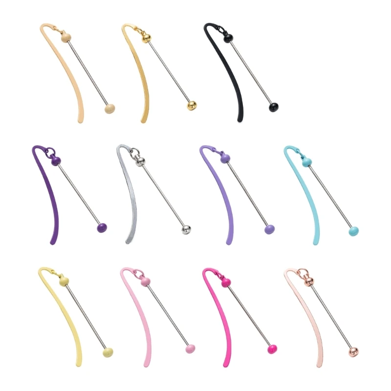

Metal Bookmarks Hairpin Hook Book Marker DIY Beadable Hook Bookmarks Reading Accessories for Book Lover Reader Gift Dropship