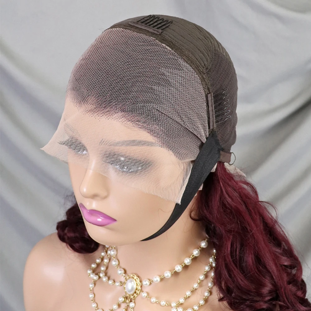 300 Density Loose Wave Fumi Bouncy Curly Human Hair Wigs  100% Human Hair Double Drawn Hair Wigs 13x4 HD Lace Frontal Wigs