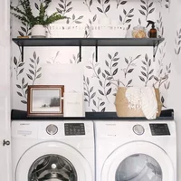 Washing Machine, Dryer Countertop and Shelves Set,  Automatic Laundry Washer 2