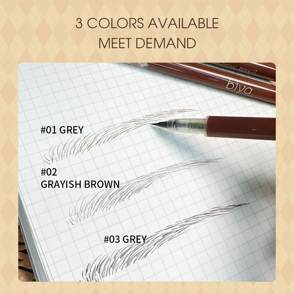 Crayon à sourcils liquide à l'eau, 1 pièce, imperméable, longue durée, sans floraison, Eyeliner couché, ver à soie, Ultra fin, résistant aux yeux_voghion.com