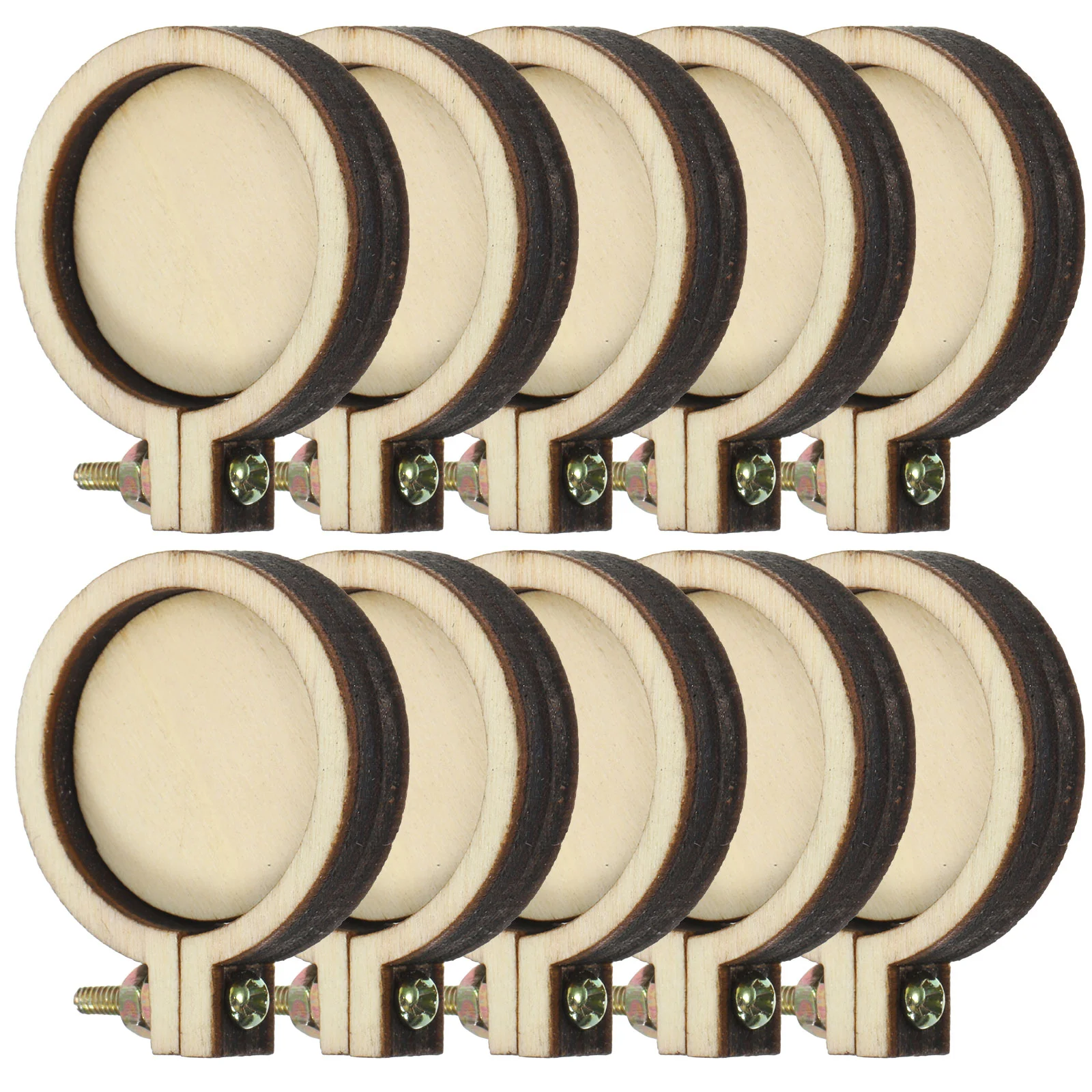 10Pcs Mini Embroidery Hoop Wooden Cross Stitch Holder Fixing Frame Embroidery Hoops Mini Wood Hoops Needlework Quilting
