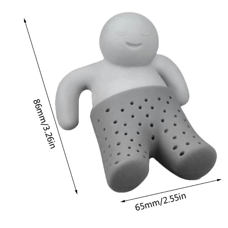 Silicone Tea Strainer Cute Cartoon Lazy Portable Creative Villain Filter Brewing Making Teapot Kitchen Accessories tea infuser tea strainer tea filter