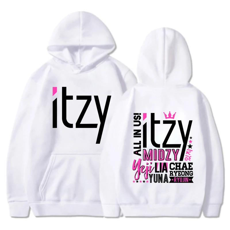 

New Fashion Kpop Men Women Hoodies ITZY Printed Sweatshirt Autumn and Winter Casual Long Sleeve Hooded Kpop Tops