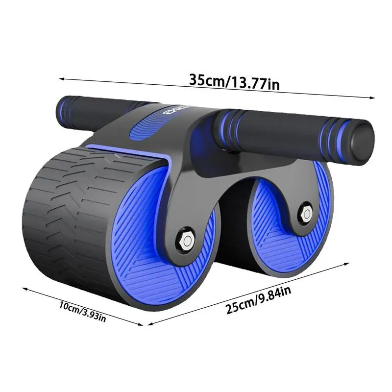 Ab Wheel Roller Automatic Rebound Belly Wheel Mute Abdominal Exerciser Arm Muscles Bodybuilding Home Gym Fitness Equipment