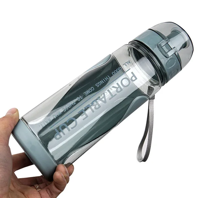 500ml Portable Sports Water Bottle Plastic Outdoor Gym Travel Drinks Mugs Clear Leakproof Drinking Bottle Water Bottles 5