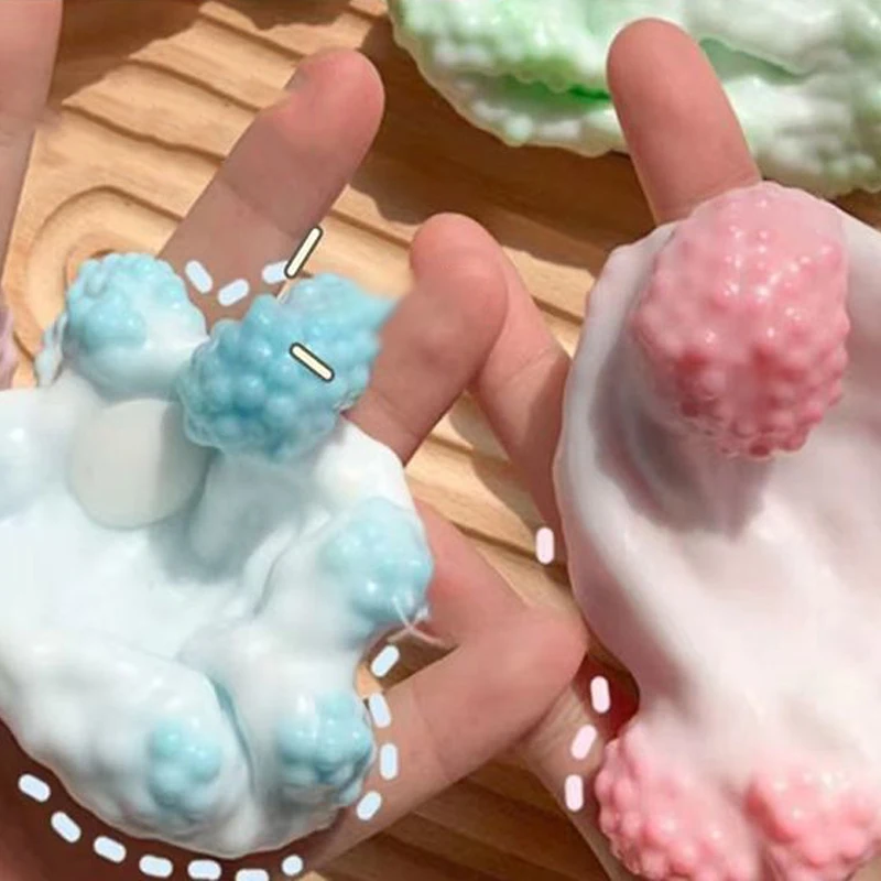 Fidget Toy Squishy Table Toys DIY Can Knead Ice Skin Sticky Handball Soft Press Decompression Crystal Mud Ultra-soft Feel Light Extrusion