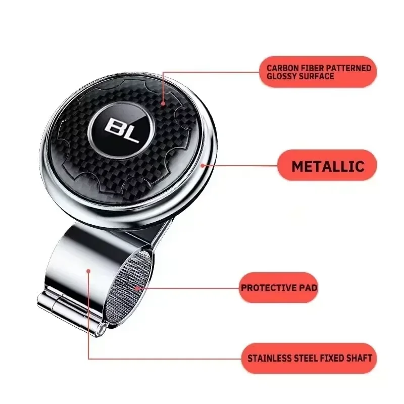 Car Steering Wheel Booster Spinner Knob 360 Degree Rotation Ball Handle For Cars Semi Truck Forklifts Auto Parts