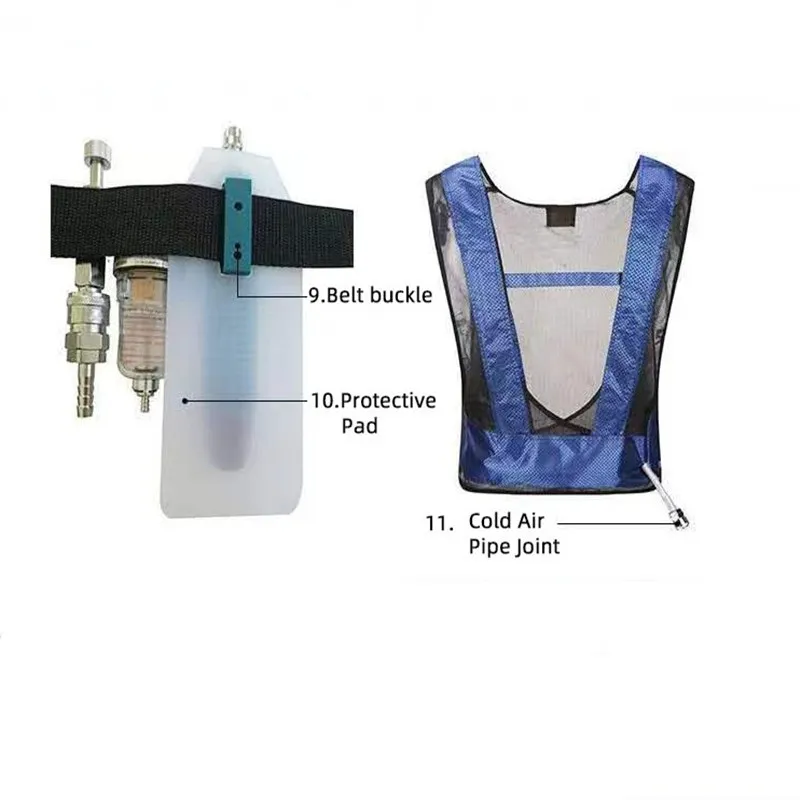 Welding Steel Air Compressed Cooling Vest Vortex Tube Air Conditioner  Waistcoat Workers Cooling in High Temperature AliExpress