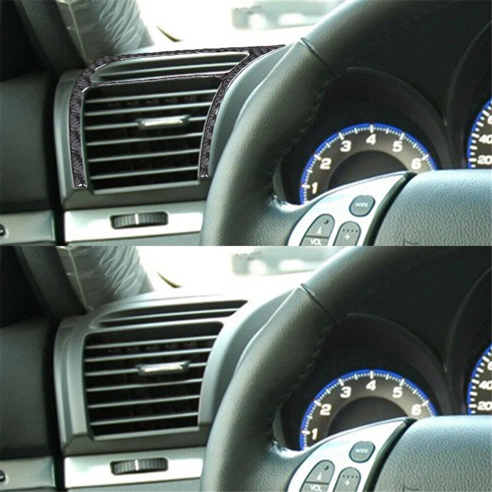 

Горячая Распродажа Новинка, 2 шт., крышка из углеродного волокна для вентиляционного отверстия салона автомобиля Acura TL 2004-08, сменный интерьер автомобиля