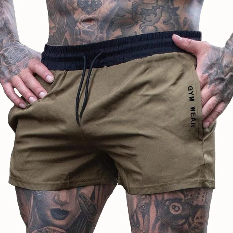 2024 Summer Gym Fitness Men's Shorts Sweatpants Thin Fashion Men Marathon Running Shorts Sports Breathable Training Pants 5