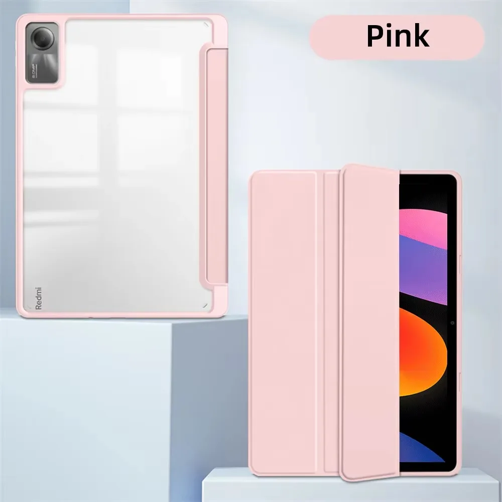 Transparent Hard Back Case with Awake/Sleep Cover