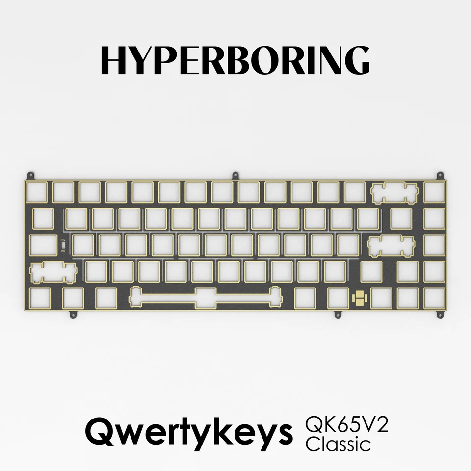Qwertykeys QK65V2 クラシックキーボードプレート PC PP POM FR4