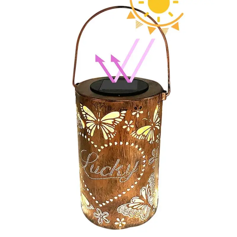 

Solar Lantern Light Butterfly Portable Solar Powered Waterproof Outdoor Decorative Lights Garden Lanterns For Patio Yard Pathway