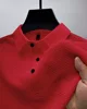 Summer New Men's POLO Shirt Casual Breathable Comfortable Solid Color Button-Down Lapel High-Quality Short-Sleeved Tops 5
