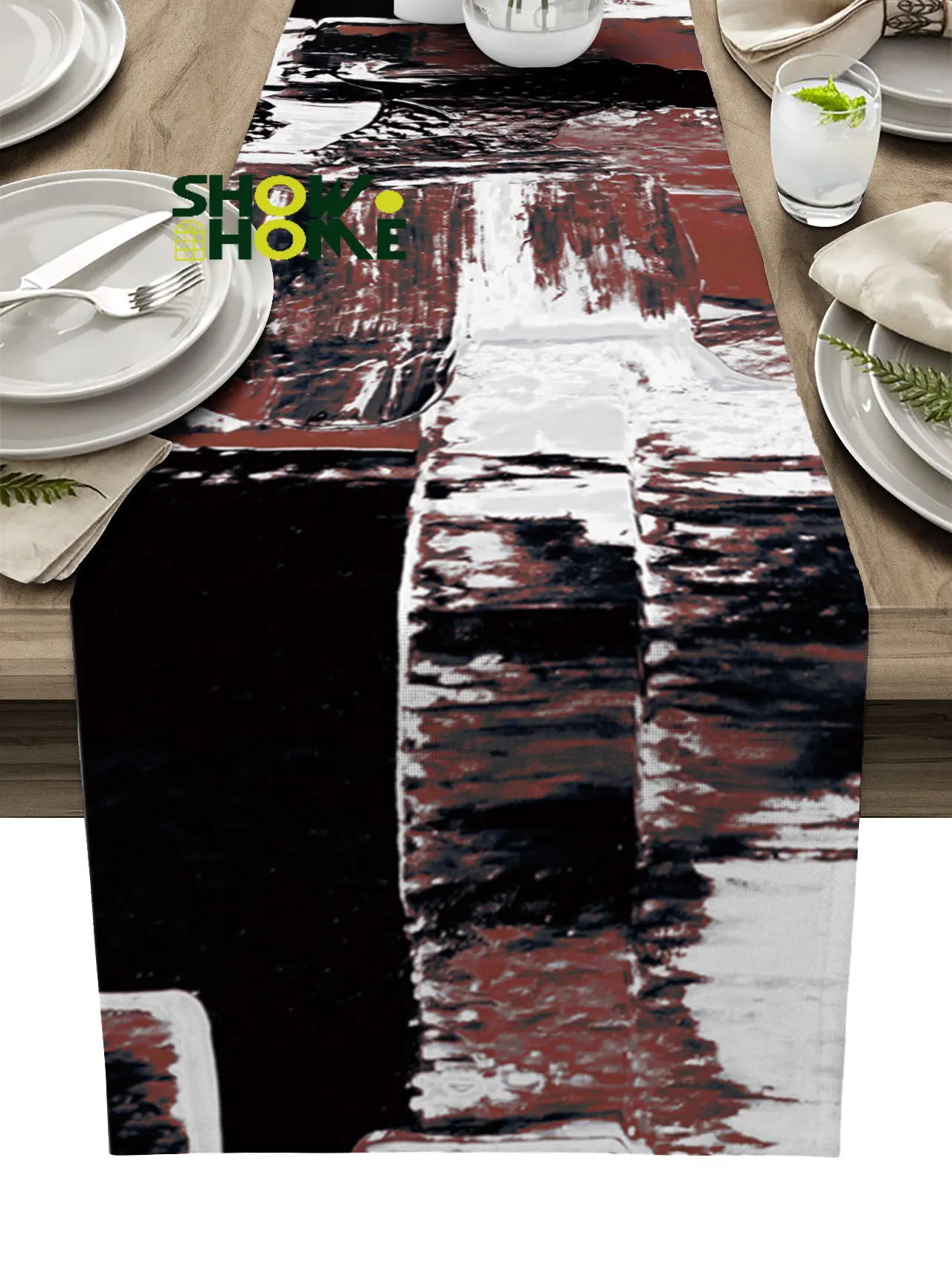 

Abstract Color Watercolor Paint Table Runner Wedding Table Decor Party Dining Table Runner Home Decor Tablecloth Placemat