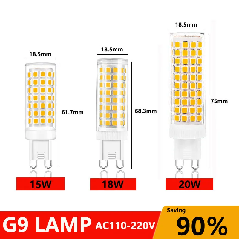 G9 led 5W 9W 12W 15W 20W AC110V 220V led lamp Led bulb SMD 2835 3014 LED g9  light Replace 30/40W halogen lamp light