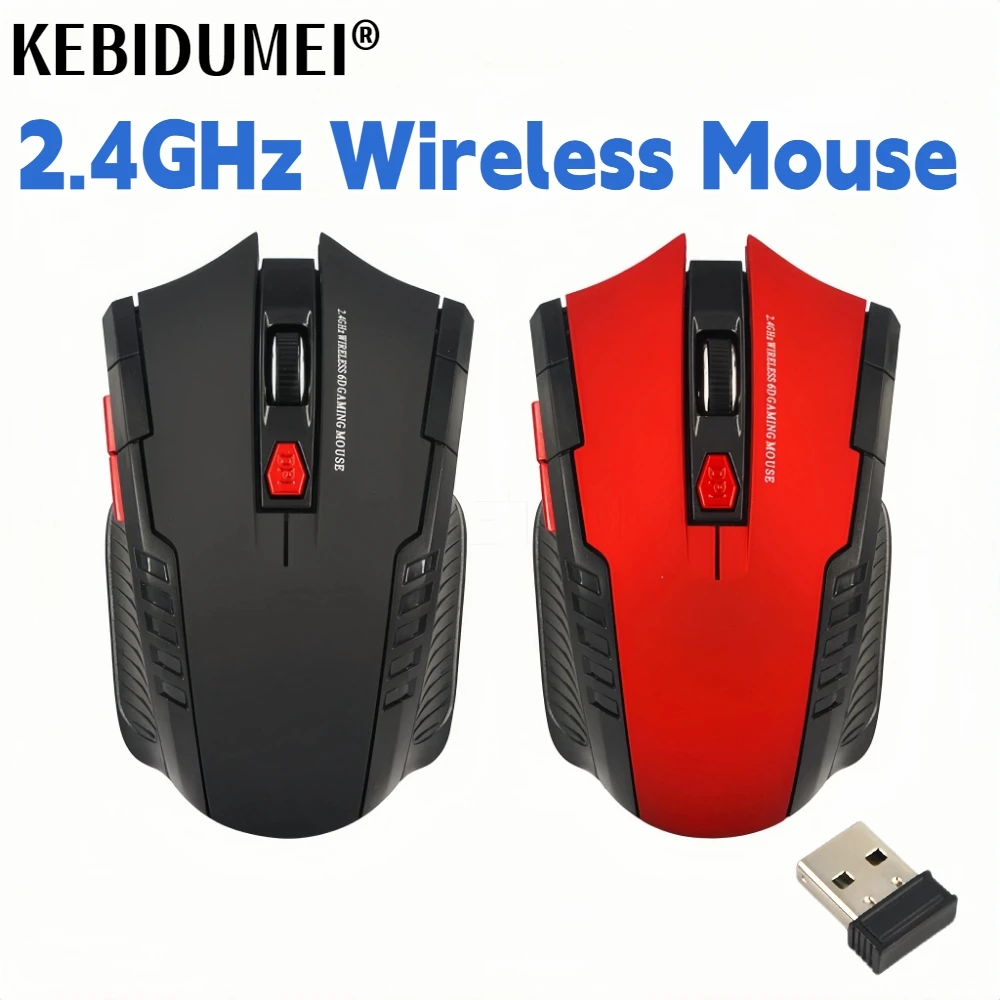 2.4GHz Wireless Gaming Optical Mouse with USB Receiver 1600DPI 6 Buttons For Computer Laptop